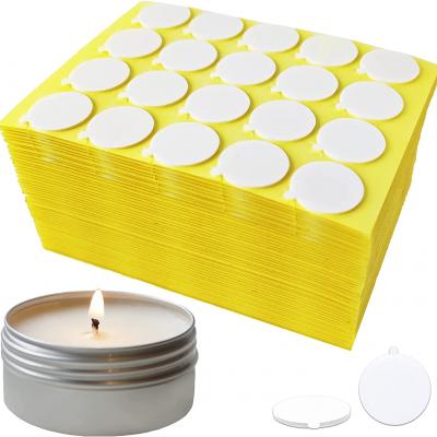 Candle wick stickers circle shape double side dot tape